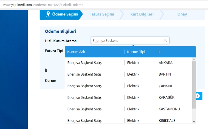 enerjisa başkent elektrik faturası ödeme