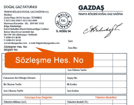 gazdaş sözleşme no