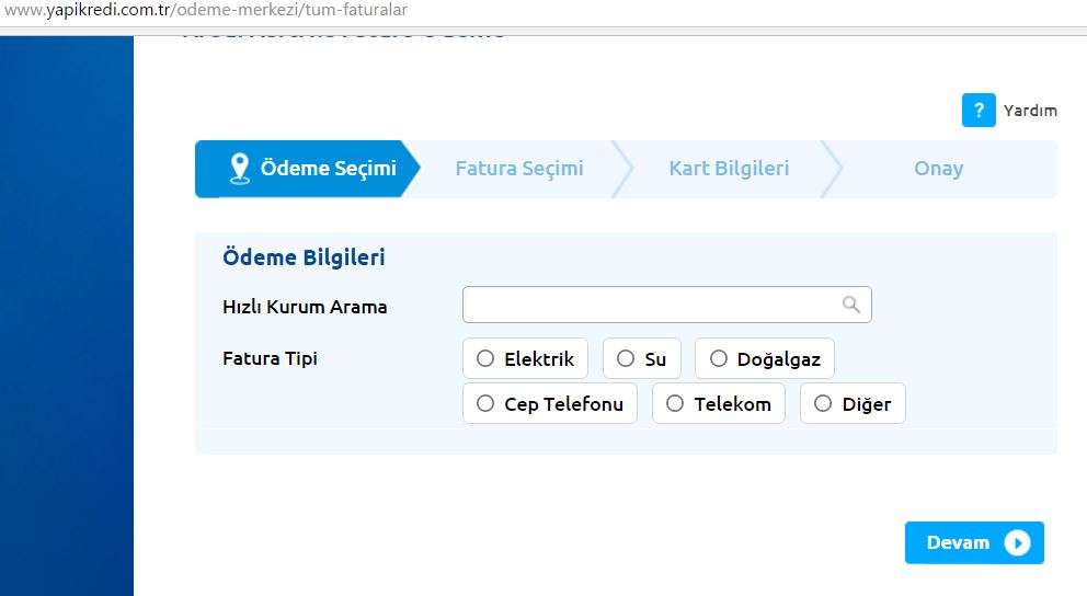 yapı kredi online odeme sistemi